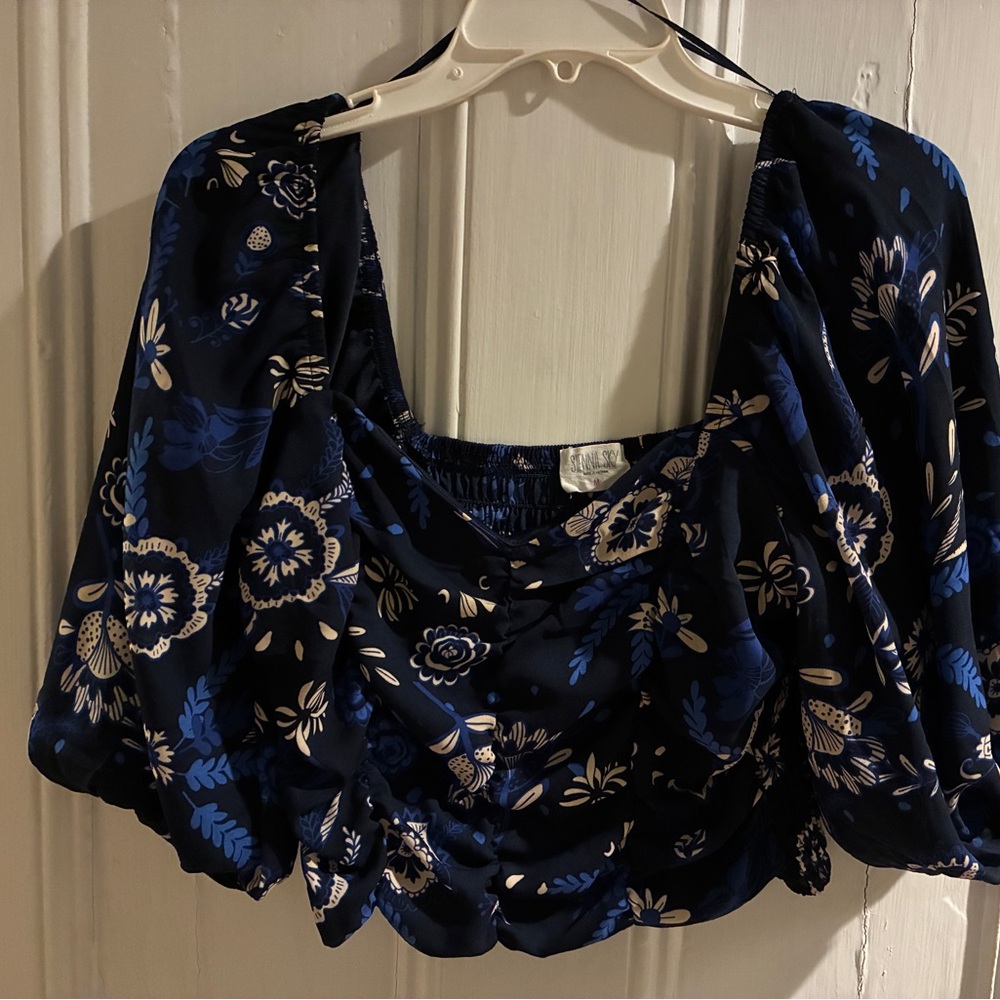 Sienna Sky Navy Floral Blouse